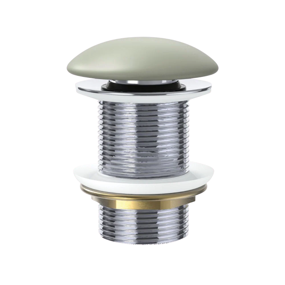 Fienza Pop-Up 32mm Non-Overflow Basin Waste with Ceramic Cap Matte Olive - Image 3