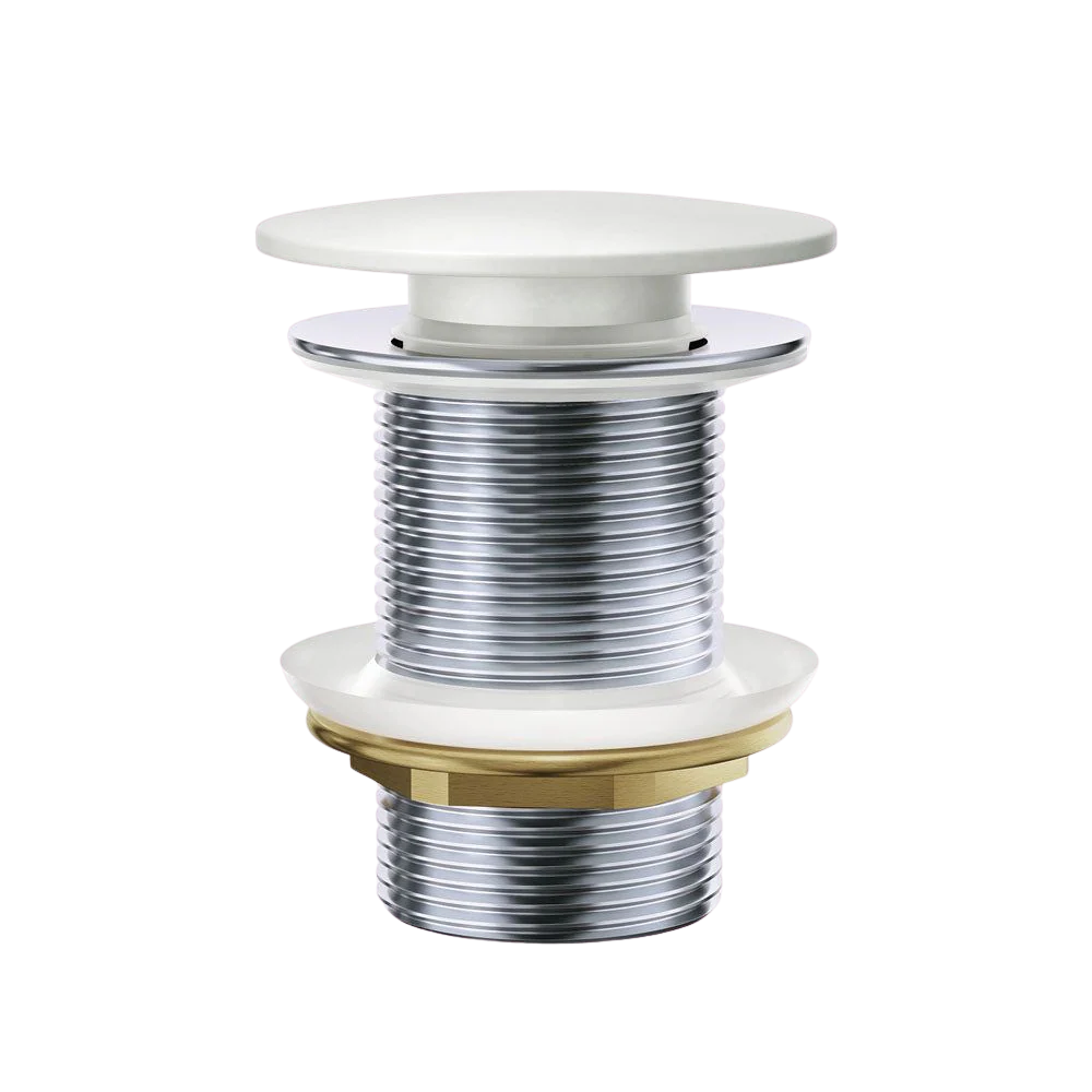 Fienza Pop Up 32mm Non Overflow Basin Waste With Solid Surface Cap Matte White
