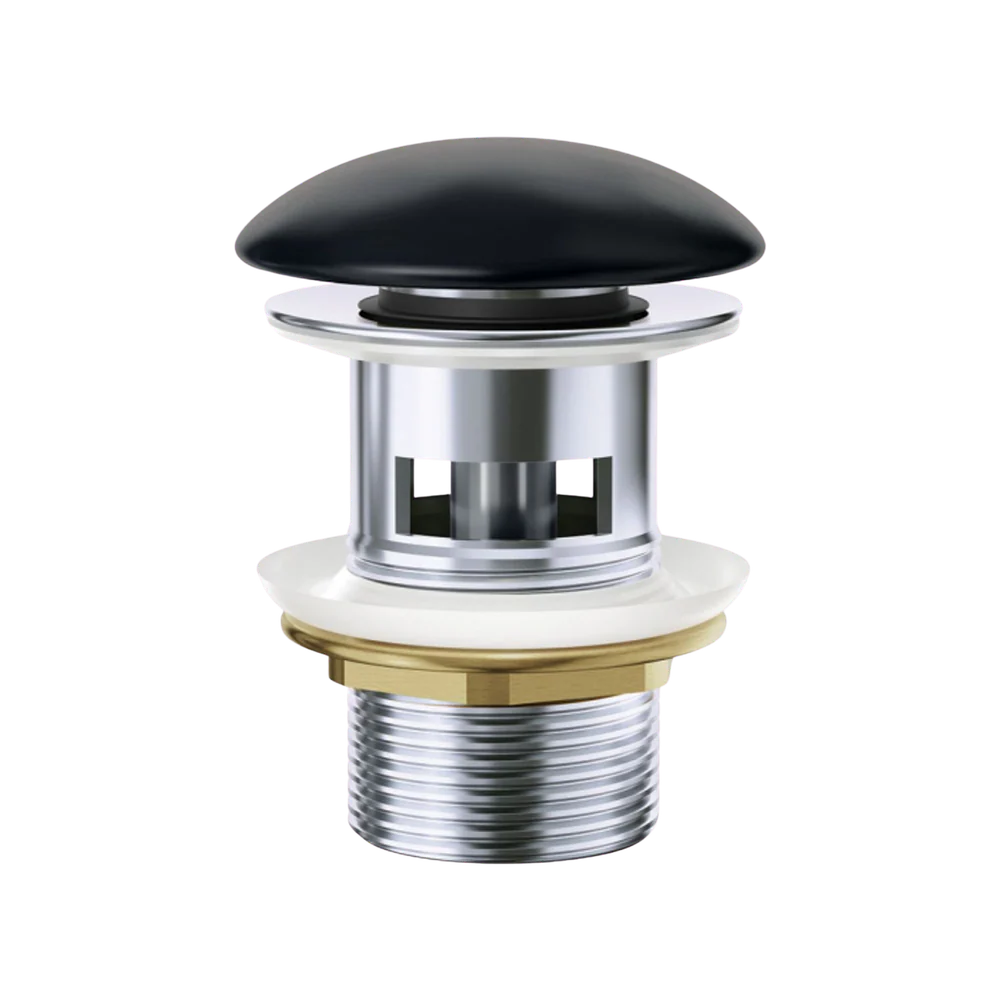 Fienza Pop-Up 32mm with Overflow Basin Waste with Ceramic Cap Matte Black - Image 3