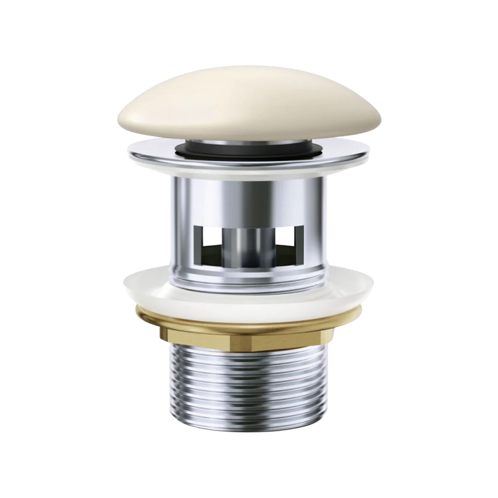 Fienza Pop-Up 32mm with Overflow Basin Waste with Ceramic Cap Matte Khaki - Image 3
