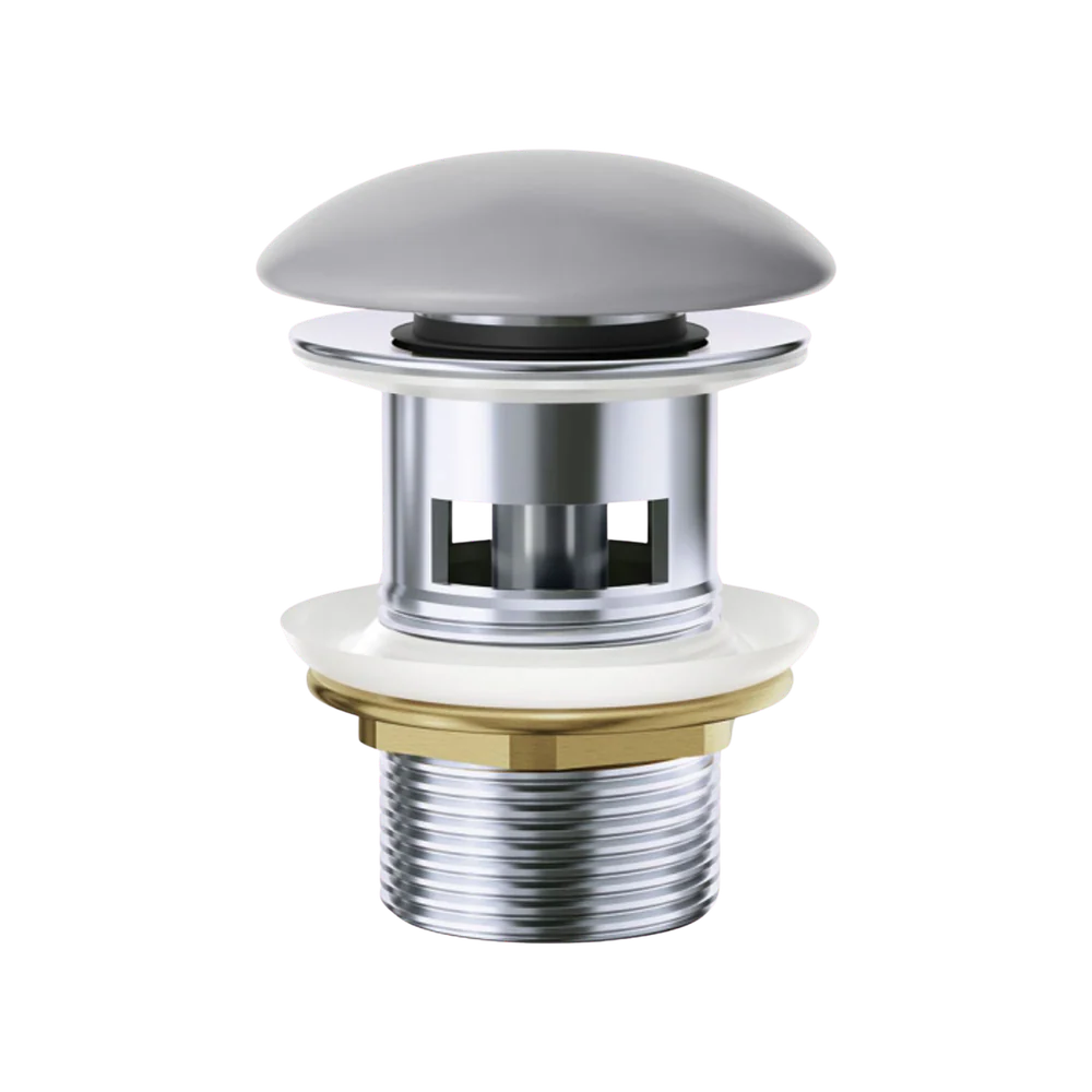 Fienza Pop-Up 32mm with Overflow Basin Waste with Ceramic Cap Matte Light Grey