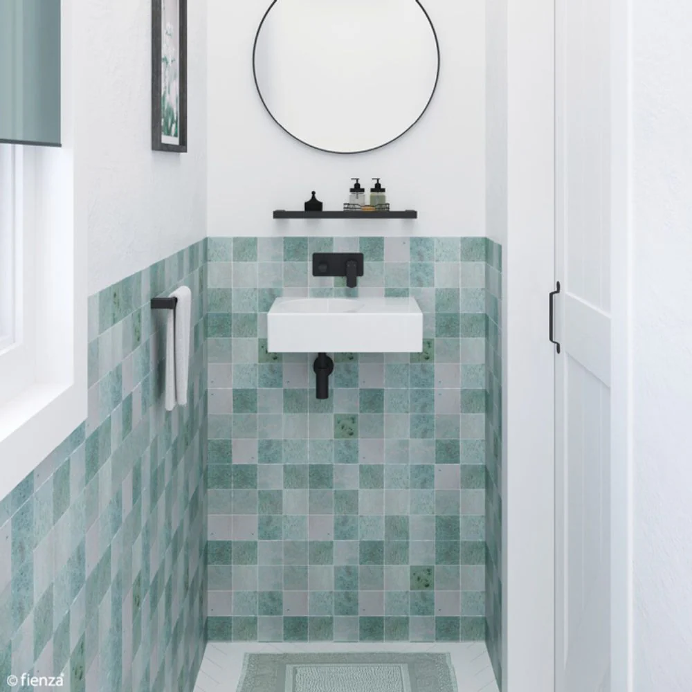 Fienza Reba Wall Hung Left Bowl Basin with Overflow Gloss White - Image 7