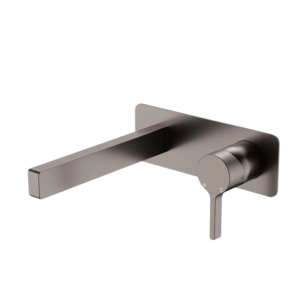 Fienza Sansa Wall Basin Mixer Set Gunmetal Lead Free