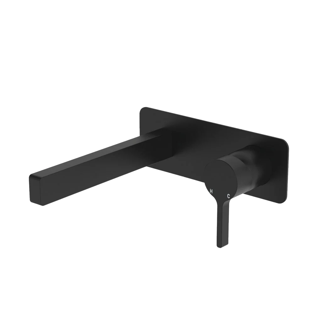 Fienza Sansa Wall Basin Mixer Set Matte Black - Image 3
