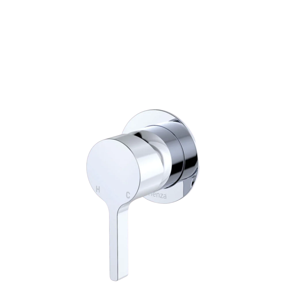 Fienza Sansa Wall Mixer Small Round Plate Chrome Lead Free