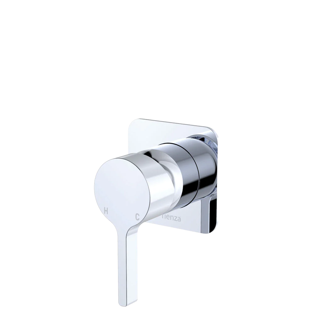 Fienza Sansa Wall Mixer Square Plate Chrome Lead Free