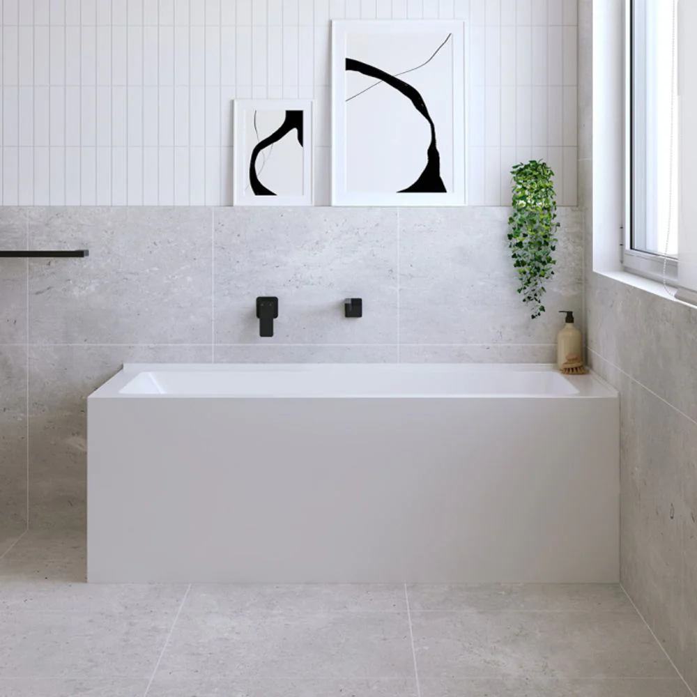 Fienza Sentor 1500mm Acrylic Left Hand Corner Bath Gloss White - Image 2