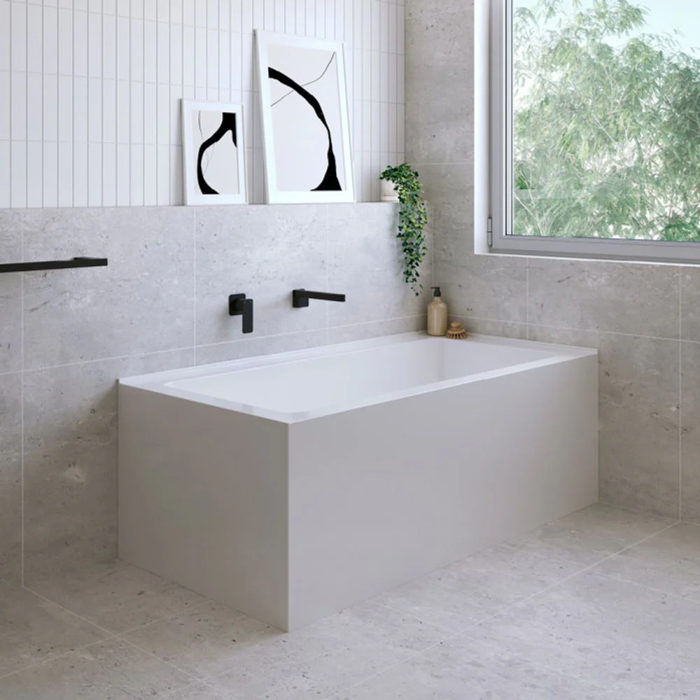 Fienza Sentor 1500mm Acrylic Left Hand Corner Bath Gloss White - Image 5
