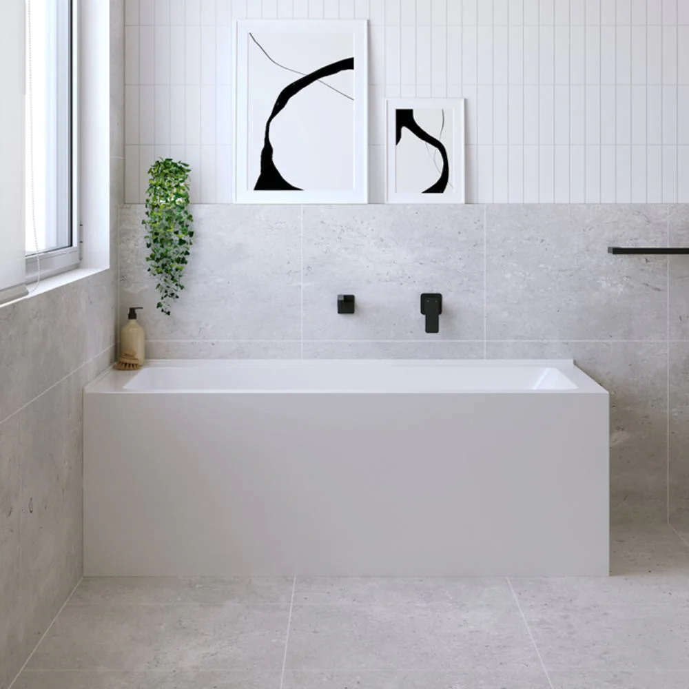 Fienza Sentor 1500mm Acrylic Right Hand Corner Bath Gloss White - Image 2
