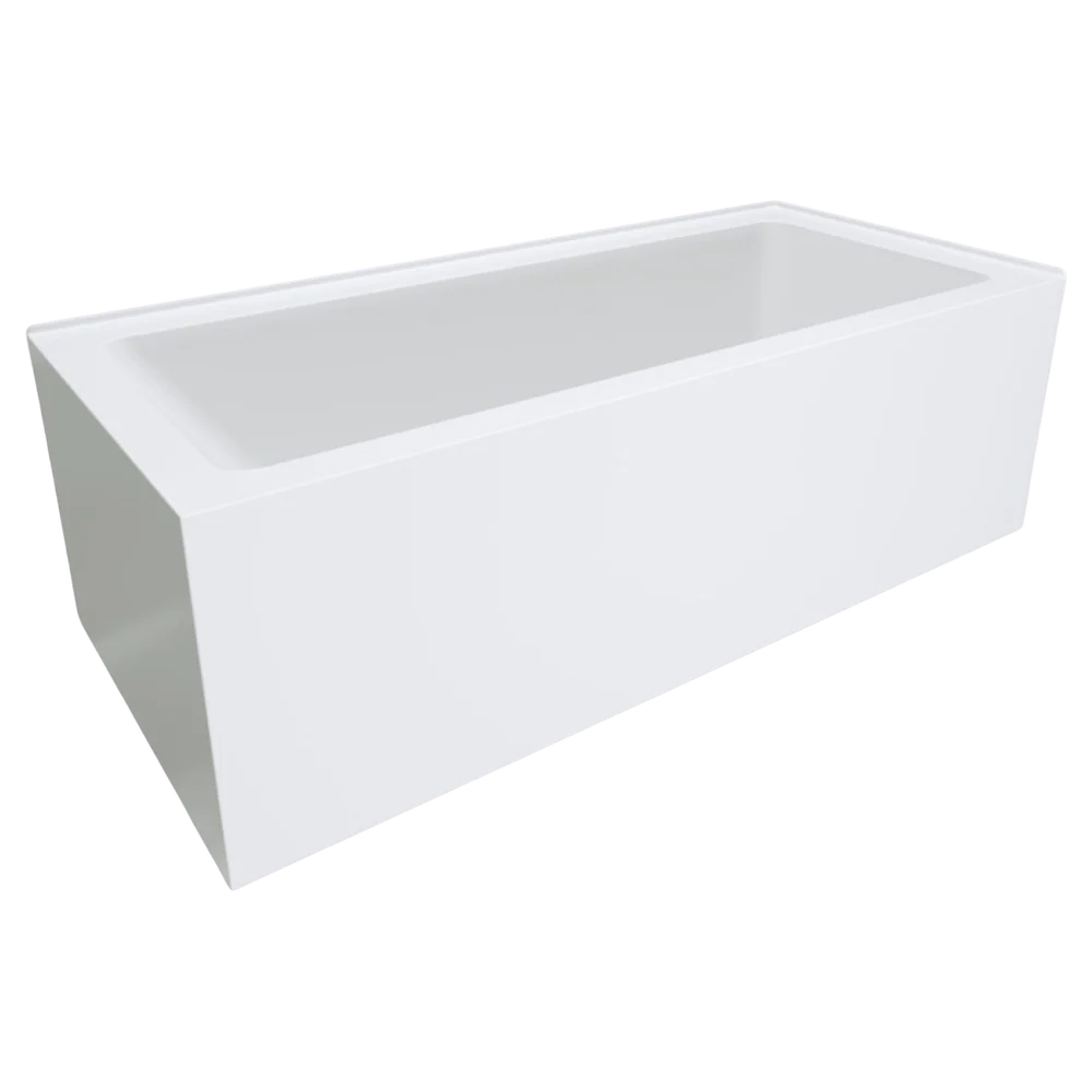 Fienza Sentor 1650mm Acrylic Left Hand Corner Bath Gloss White