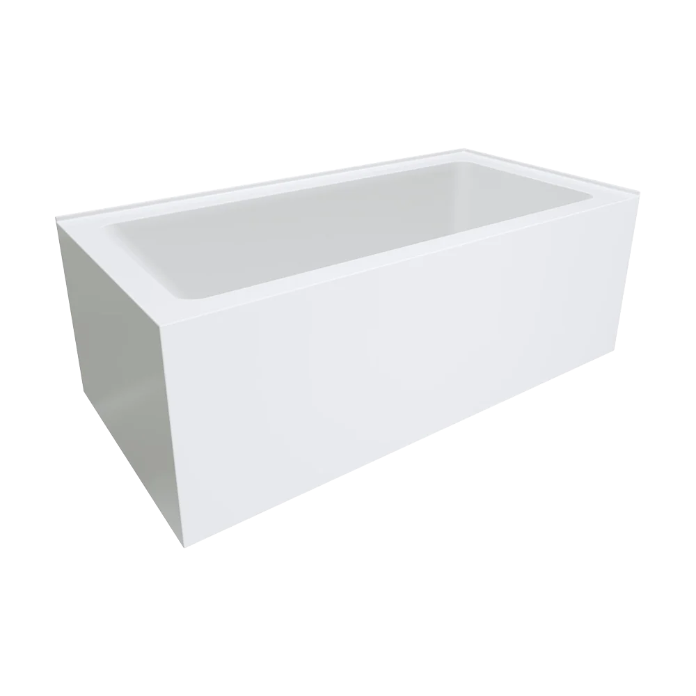 Fienza Sentor Left Hand Acrylic Corner Bath 1500mm with Overflow White - Image 3