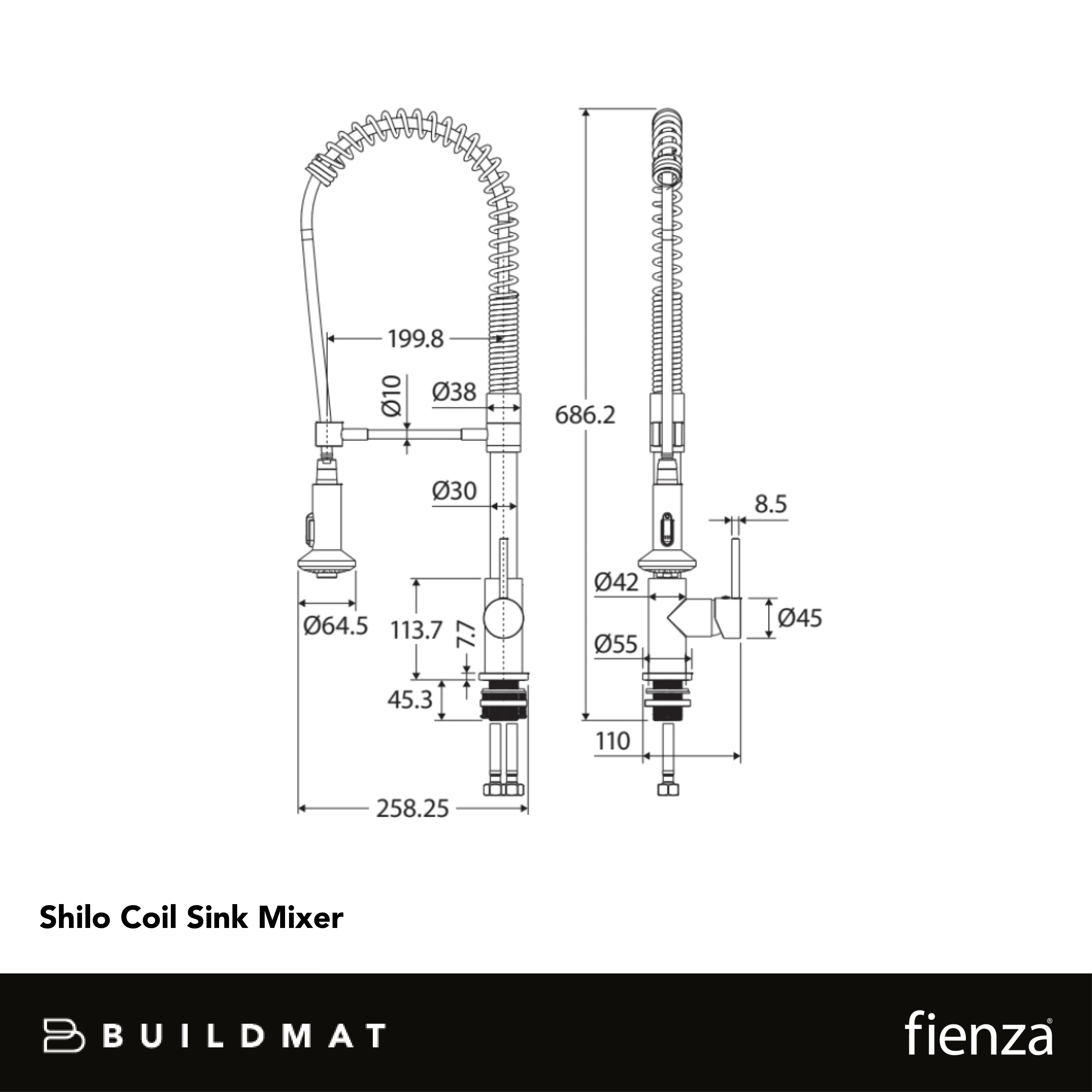Fienza Shilo Coil Sink Mixer Chrome Lead Free - Image 4