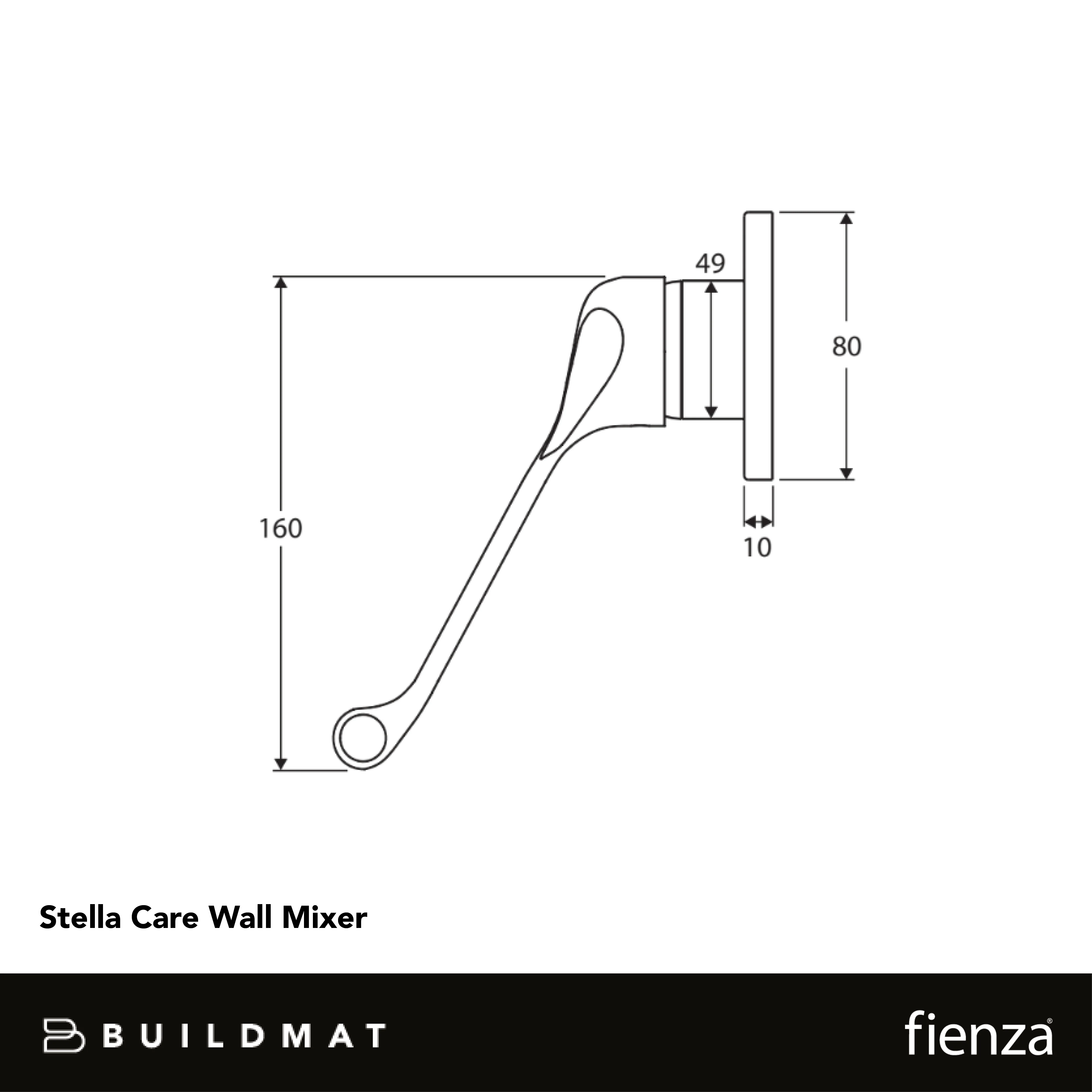 Fienza Stella Care Wall Mixer Chrome Lead Free - Image 4