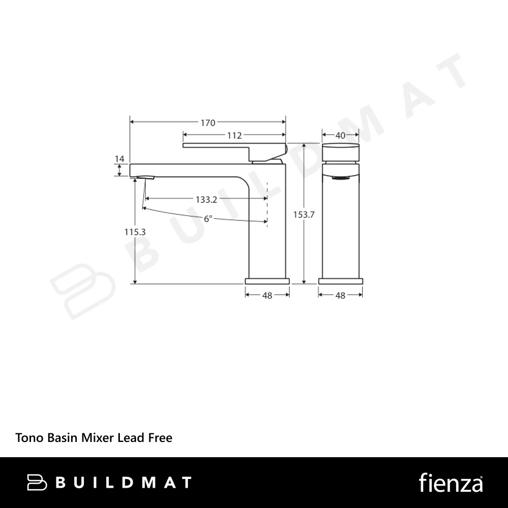 Fienza Tono Basin Mixer Chrome Lead Free - Image 4