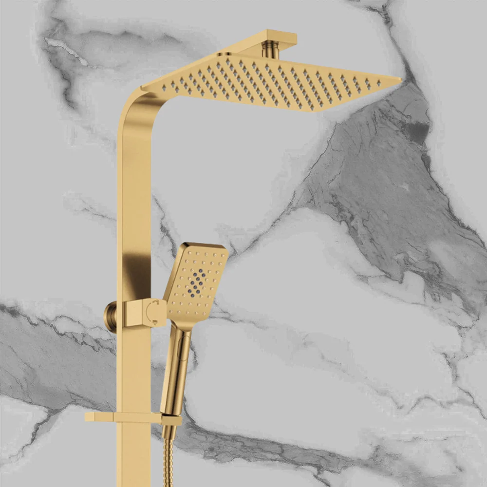 Fienza Tono Deluxe Twin Shower Urban Brass - Image 2