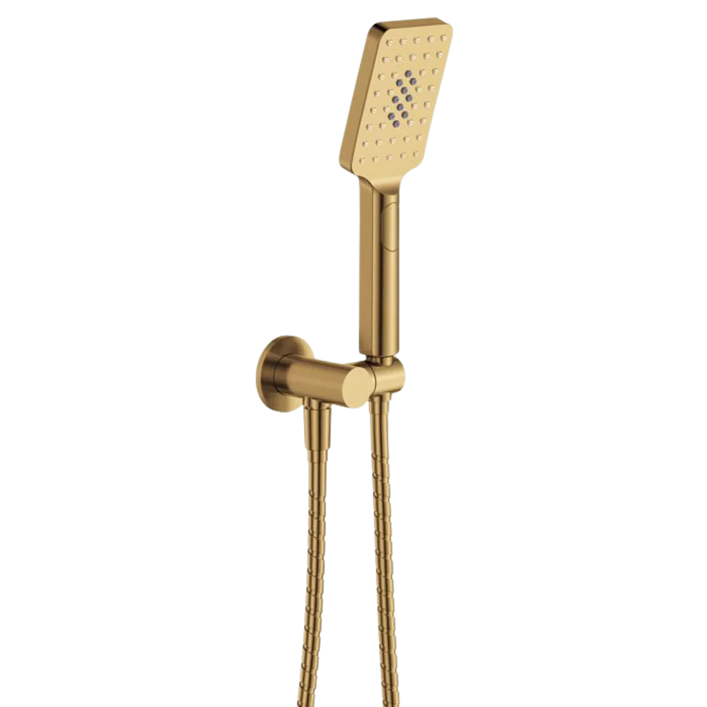 Fienza Tono Hand Shower Round Plate Urban Brass - Image 3