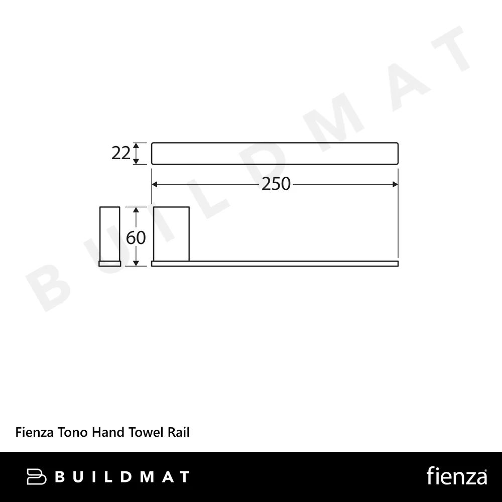 Fienza Tono Hand Towel Rail Urban Brass - Image 4