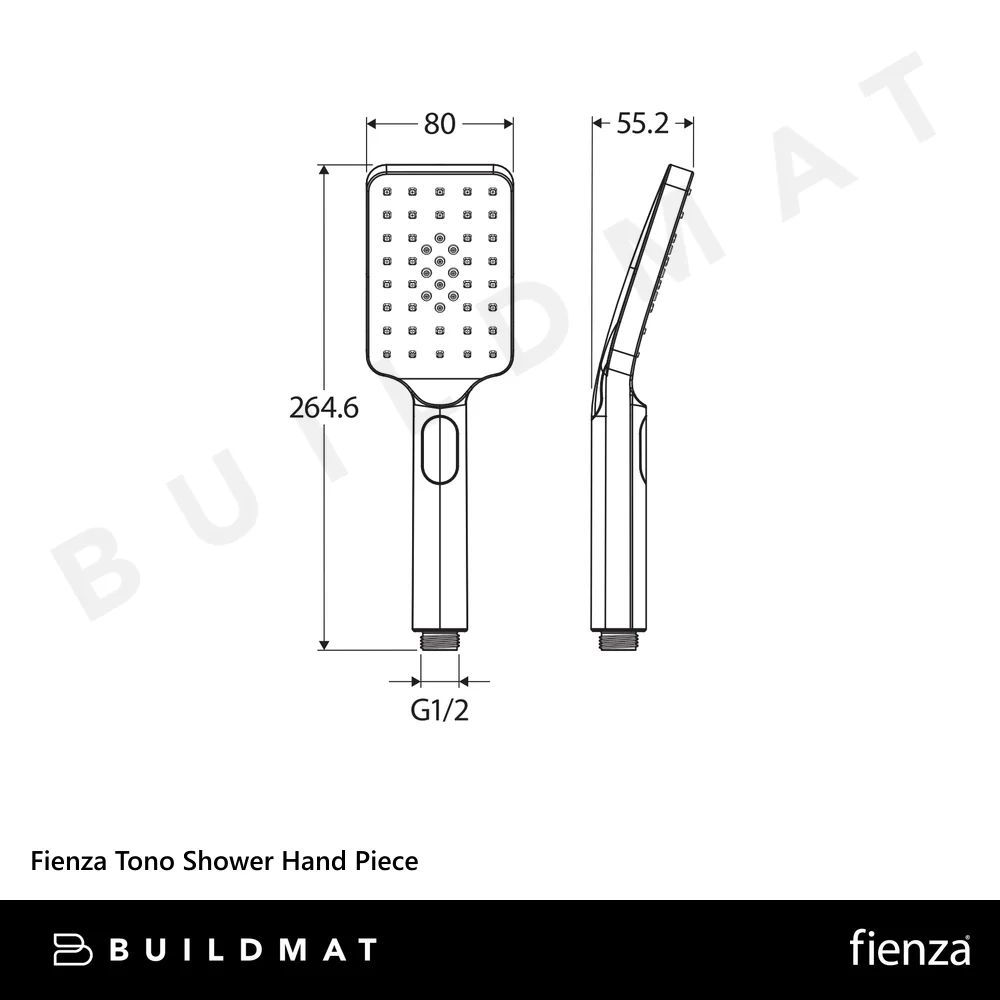 Fienza Tono Shower Hand Piece Matte Black - Image 4