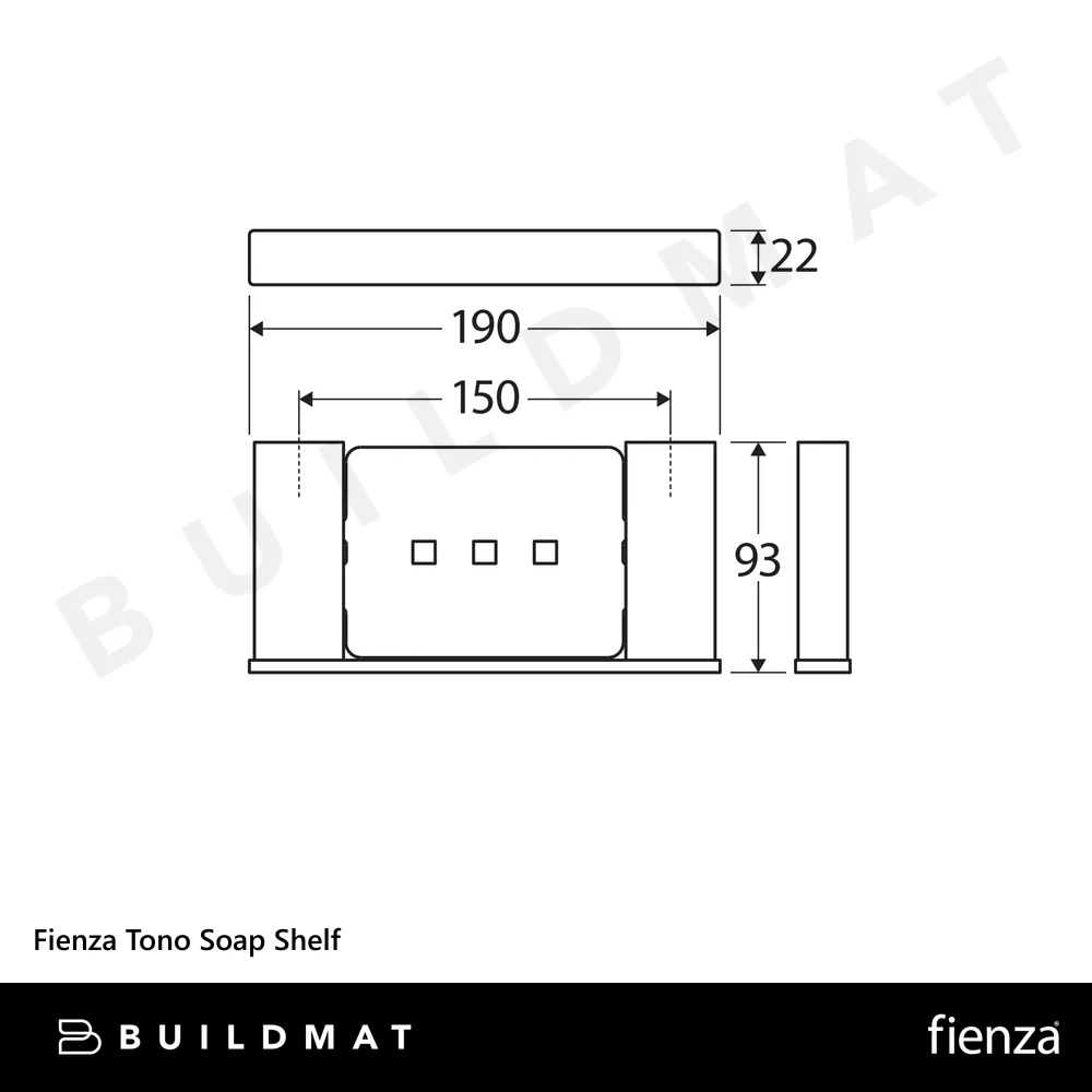 Fienza Tono Soap Shelf Chrome - Image 4