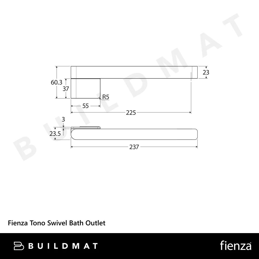 Fienza Tono Swivel Bath Outlet Chrome - Image 4