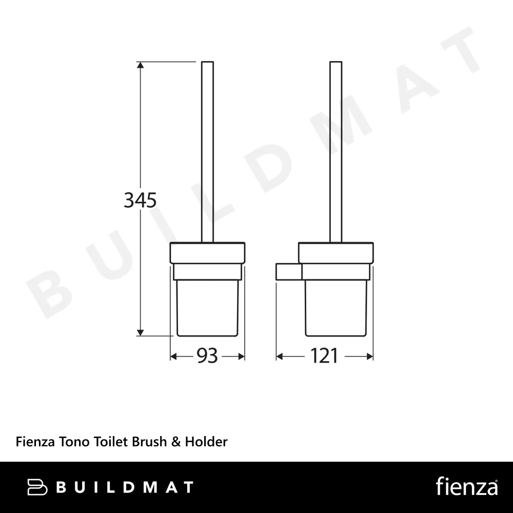 Fienza Tono Toilet Brush & Holder Gunmetal - Image 4
