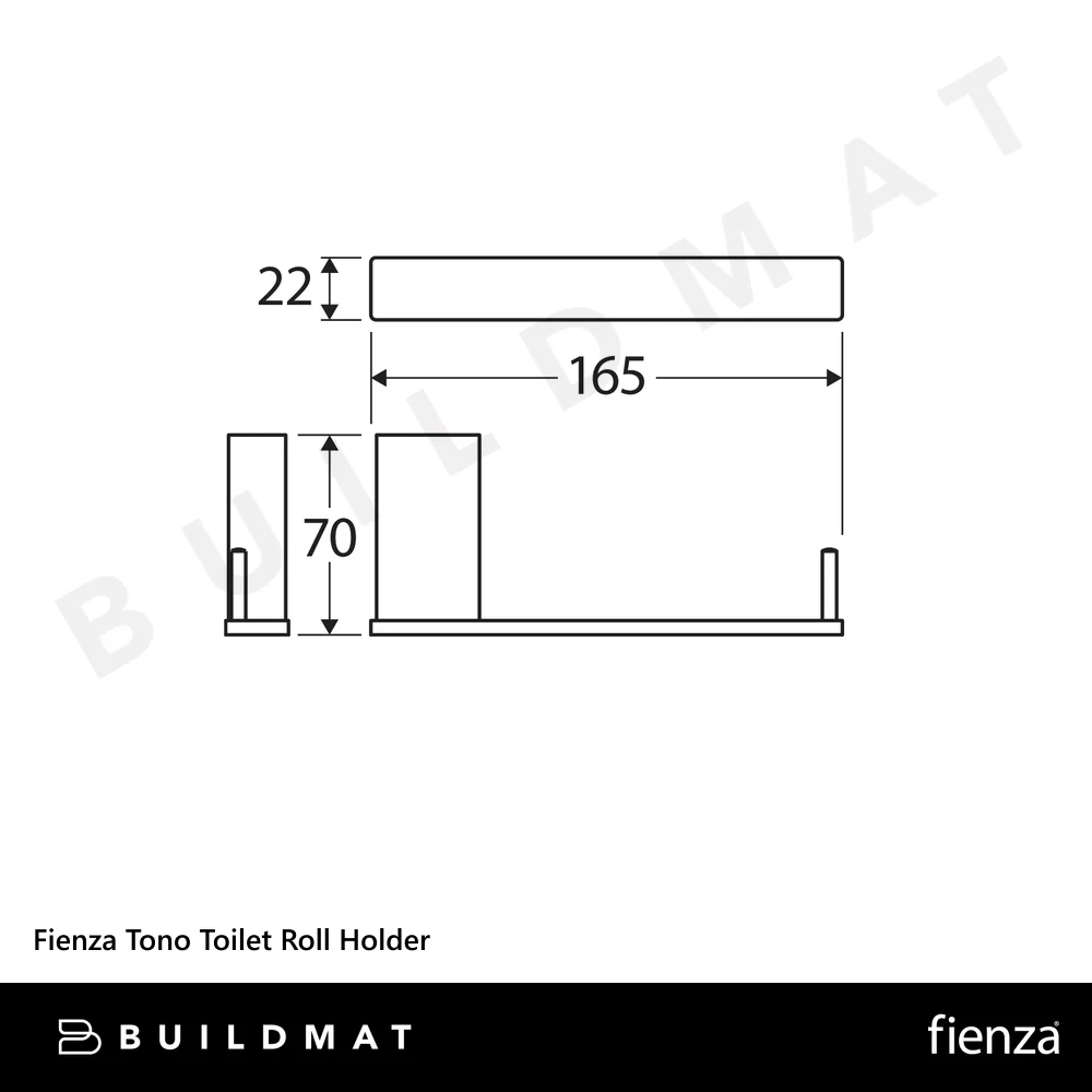 Fienza Tono Toilet Roll Holder Brushed Nickel - Image 4