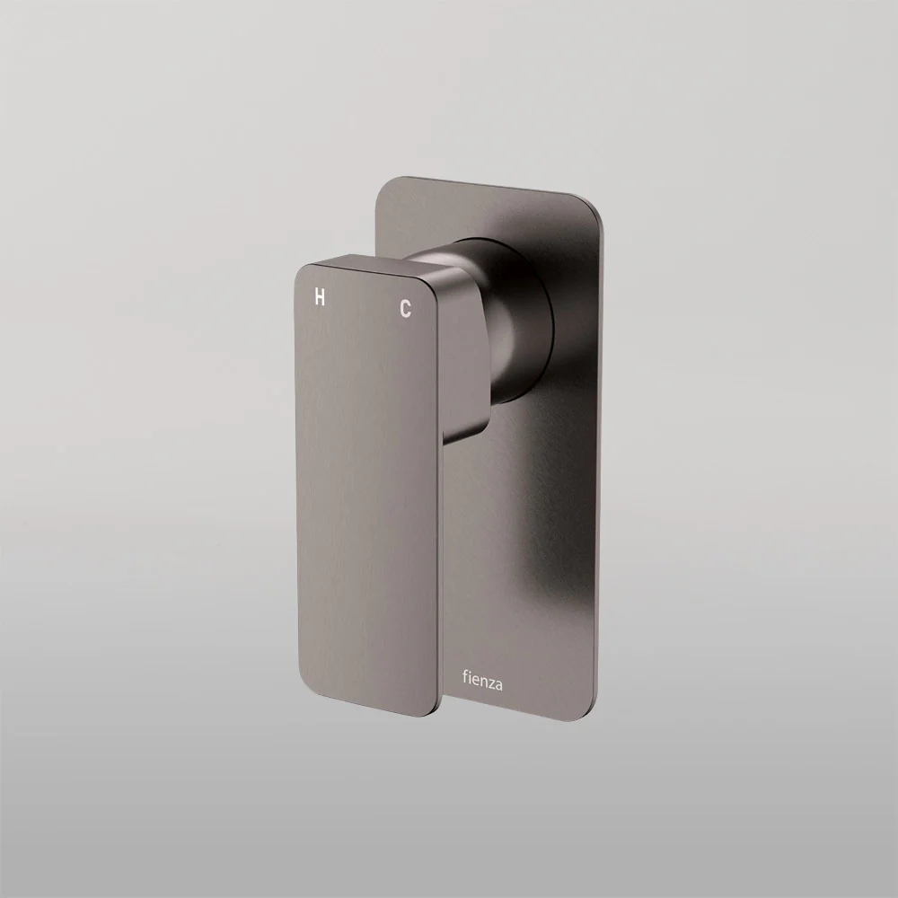 Fienza Tono Wall Mixer Rectangular Plate Gunmetal Lead Free - Image 2