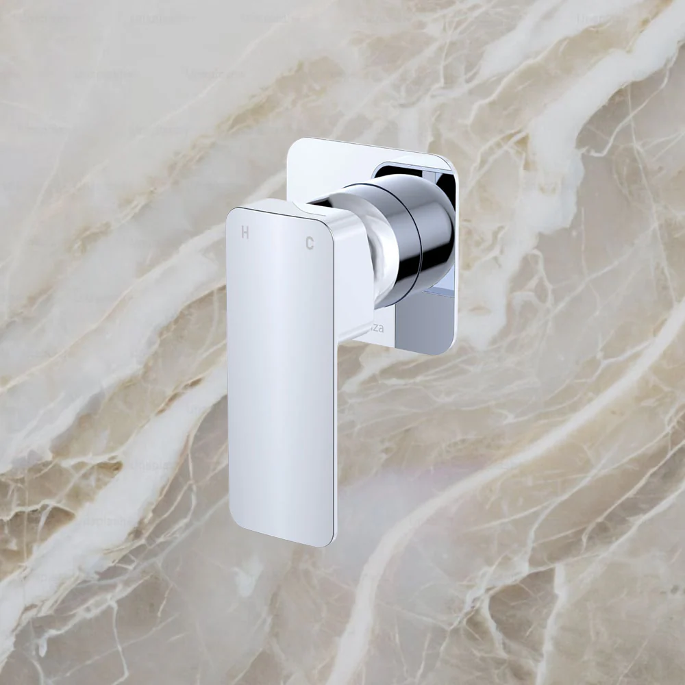 Fienza Tono Wall Mixer Square Plate Chrome Lead Free - Image 2