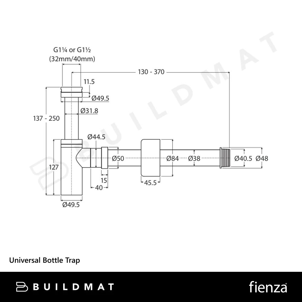 Fienza Universal Bottle Trap Chrome - Image 4