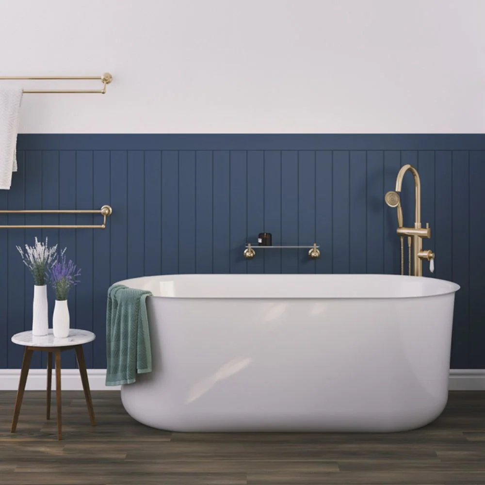 Fienza Windsor 1500mm Freestanding Acrylic Bath Gloss White - Image 5