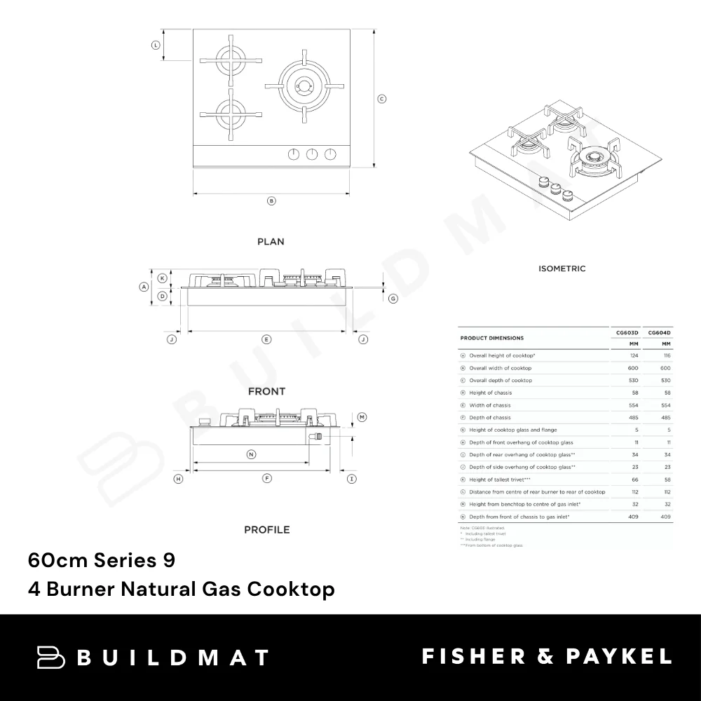 Fisher & Paykel Series 5 90cm 5 Burner Natural Gas Cooktop Stainless Steel - Image 4