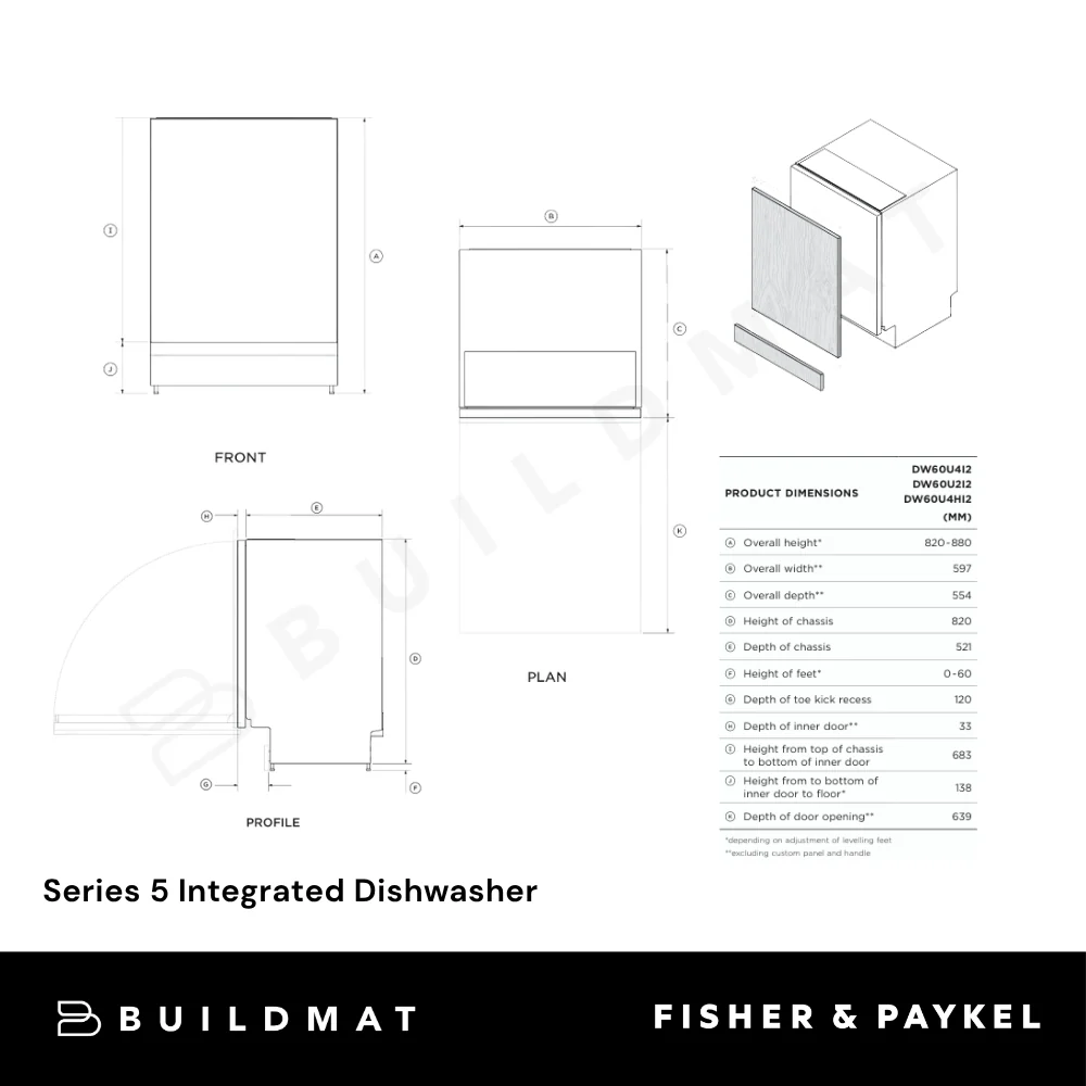 Fisher & Paykel Series 5 Integrated Dishwasher Panel Ready - Image 5