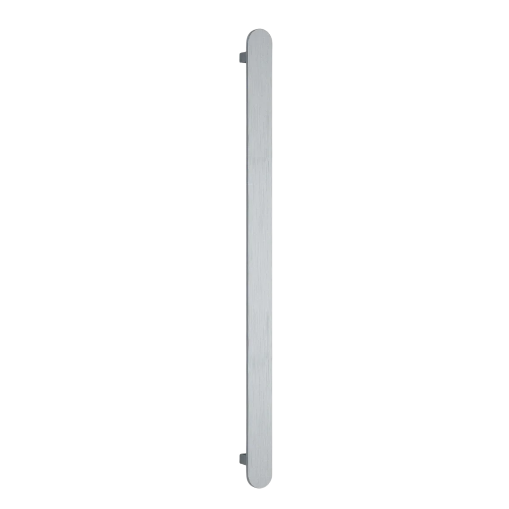 Thermogroup Flat Pill 12V Vertical Single Heated Towel Rail Brushed Stainless Steel - Image 3