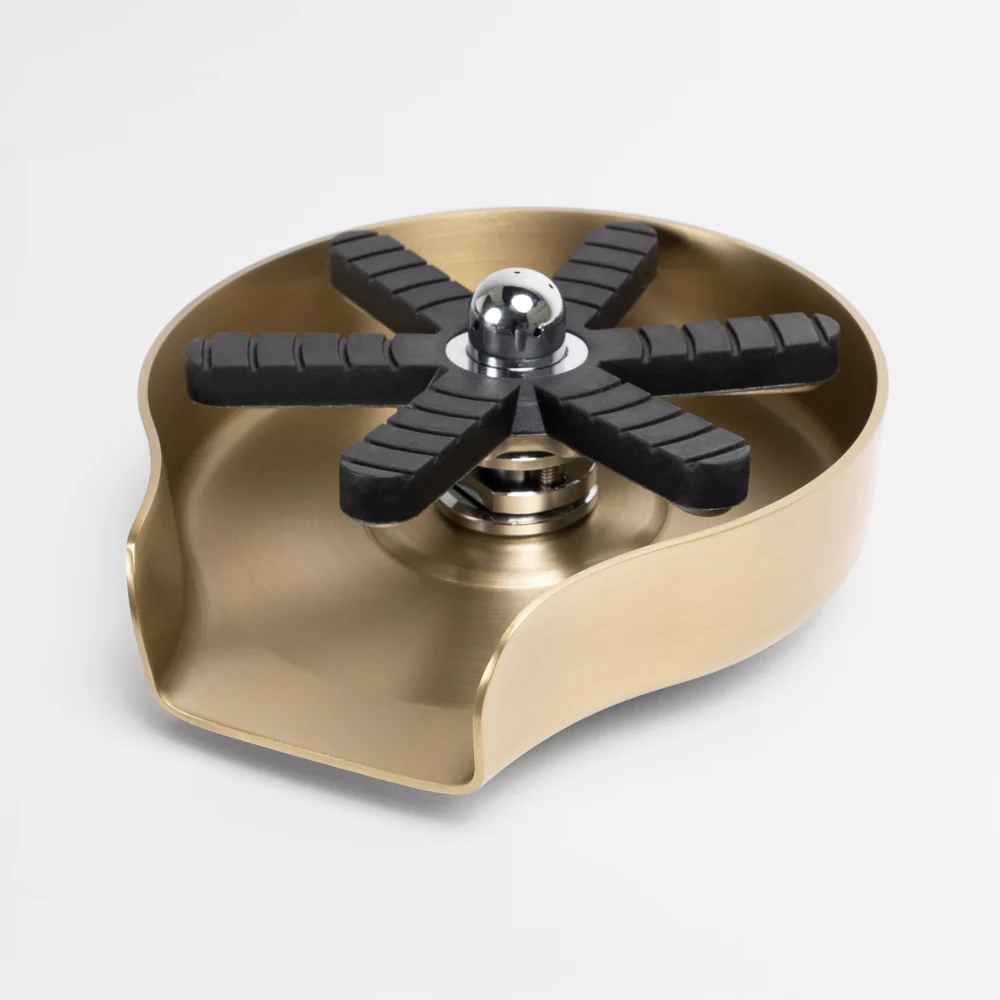 Alma Galen Glass Rinser Brushed Brass Gold - Image 6
