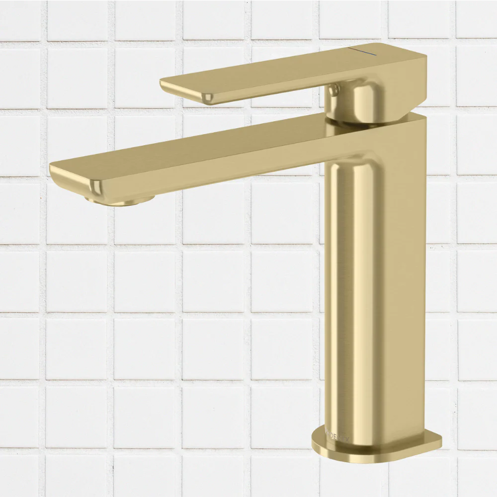 Phoenix Gloss MKII Basin Mixer Brushed Gold - Image 2