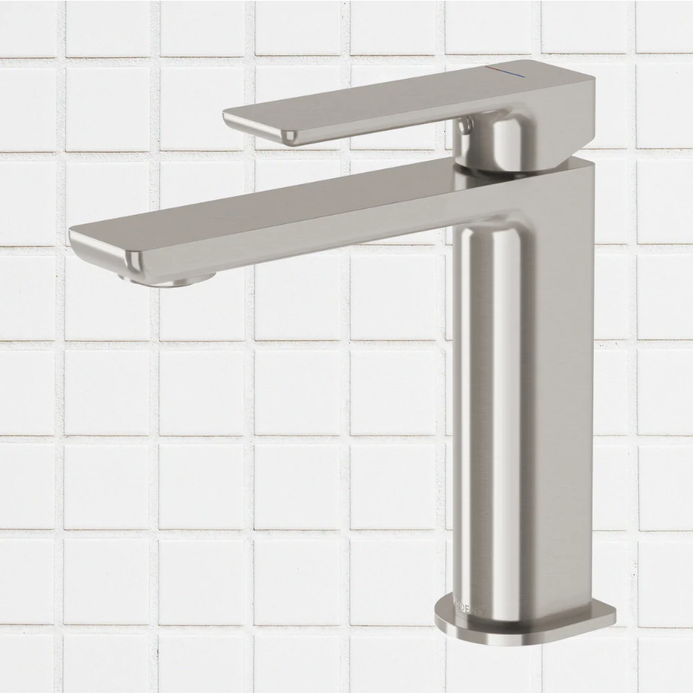 Phoenix Gloss MKII Basin Mixer Brushed Nickel - Image 2