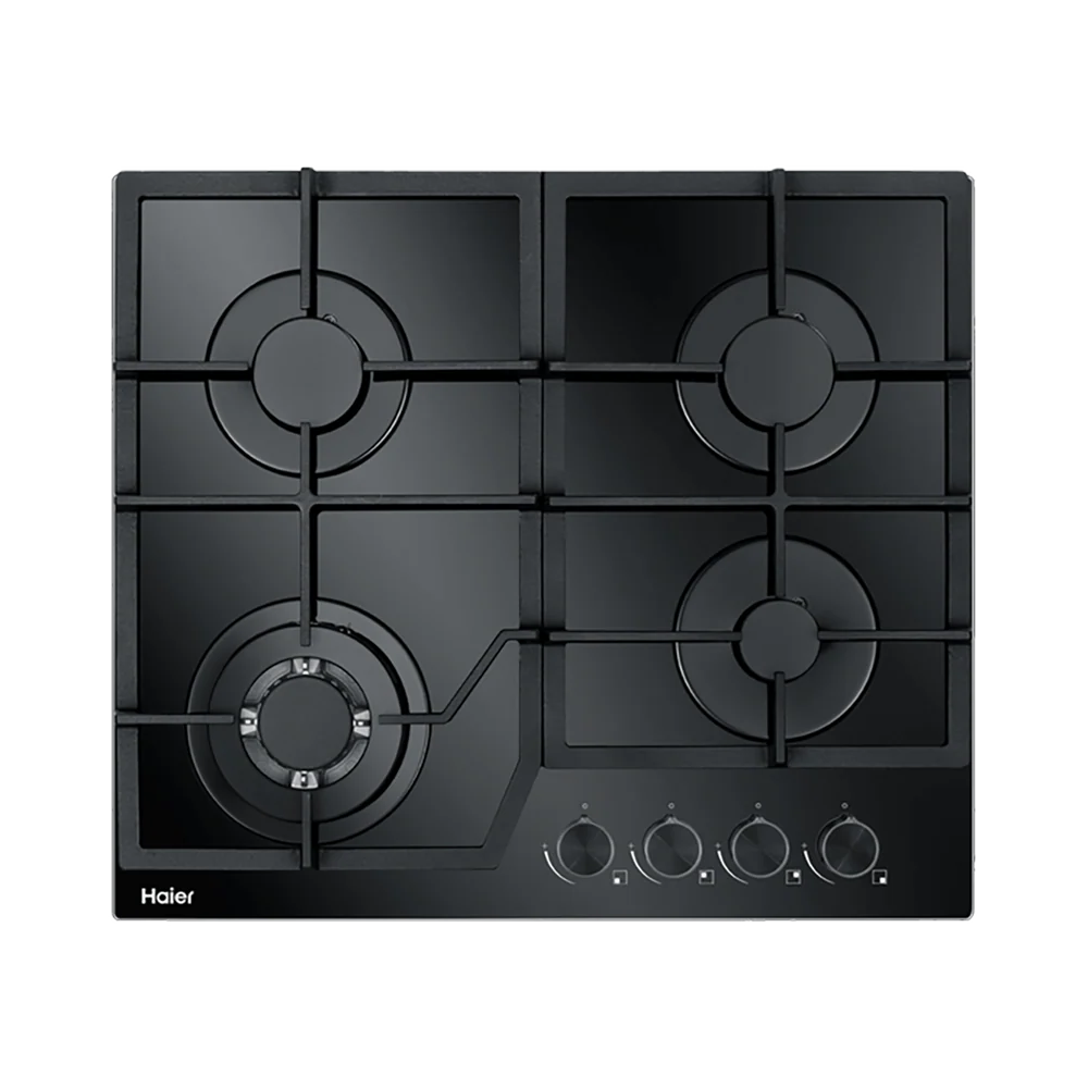 Haier 60cm 500 Series Gas on Glass Cooktop Black Glass - Image 3