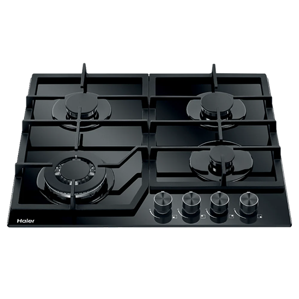 Haier 60cm 500 Series Gas on Glass Cooktop Black Glass - Image 5