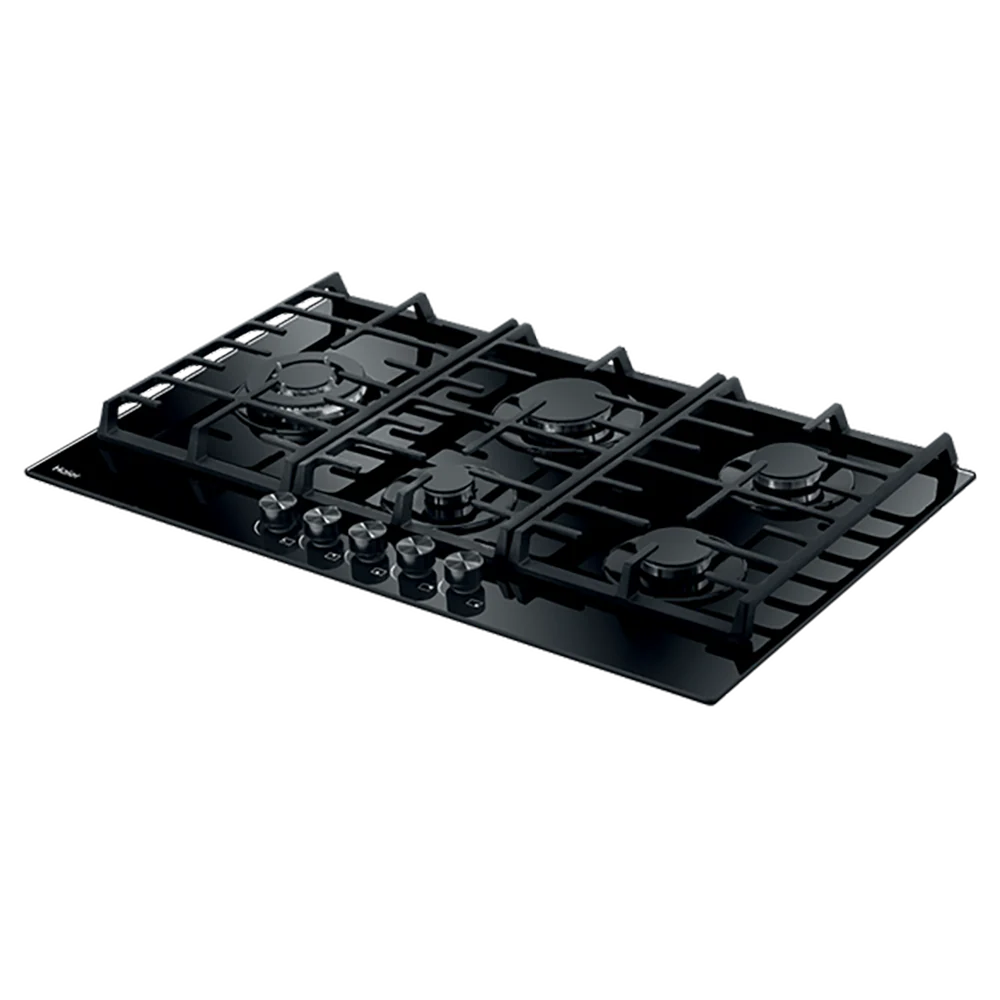 Haier 90cm 500 Series Gas on Glass Cooktop Black Glass - Image 5