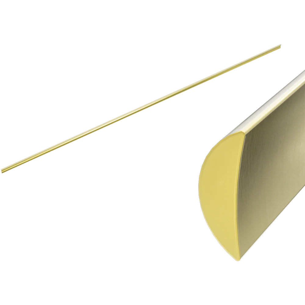 Nero Half Round Water Seal Rail 750mm Brushed Gold - Image 3