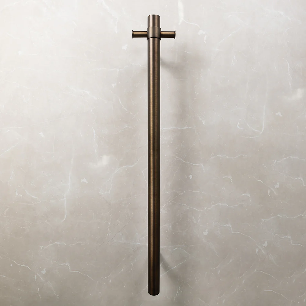 Alma Vincent Vertical Heated Towel Rail Brushed Vintage Antique Brass - Image 2