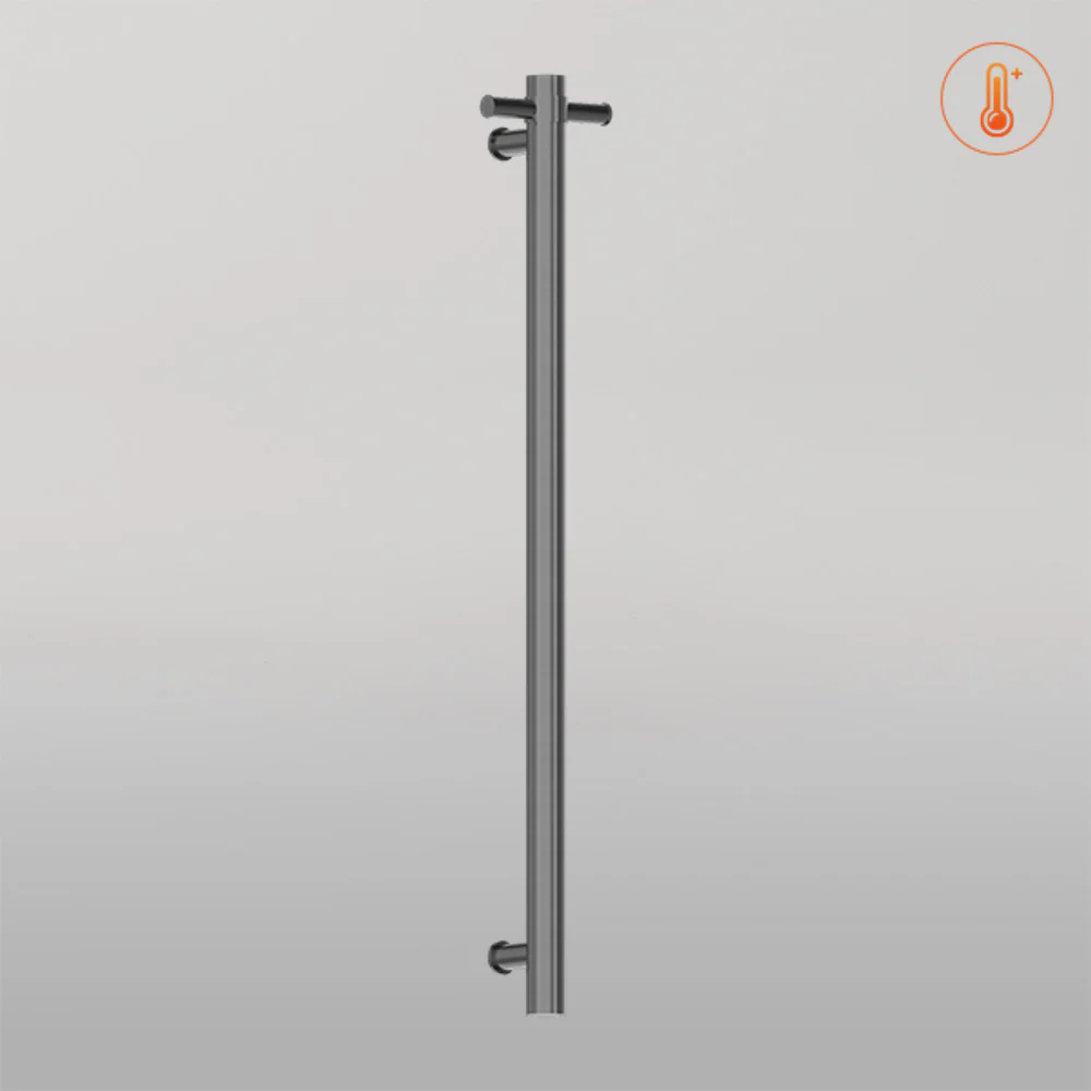 Nero Heated Vertical Towel Rail Graphite - Image 2
