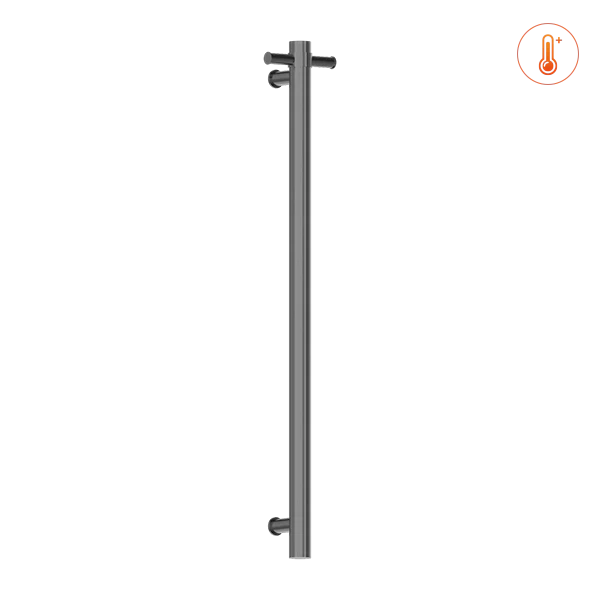 Nero Heated Vertical Towel Rail Graphite - Image 3