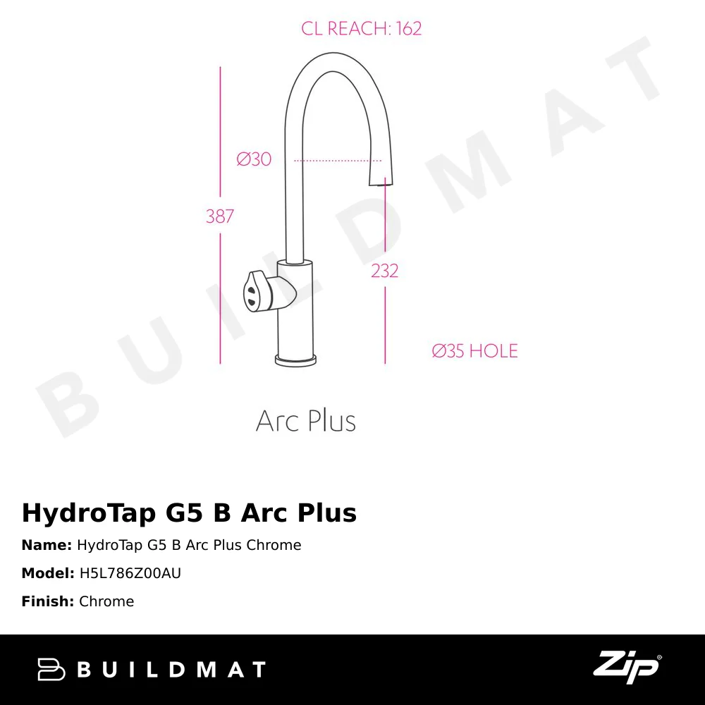 Zip Water HydroTap G5 B Arc Plus Chrome - Image 4