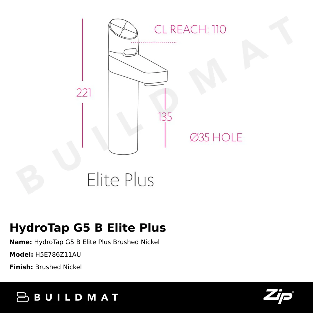 Zip Water HydroTap G5 B Elite Plus Brushed Nickel - Image 4