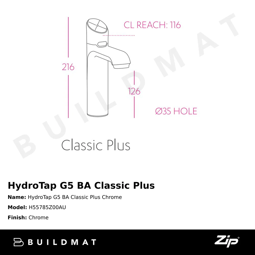 Zip Water HydroTap G5 BA Classic Plus Chrome - Image 4