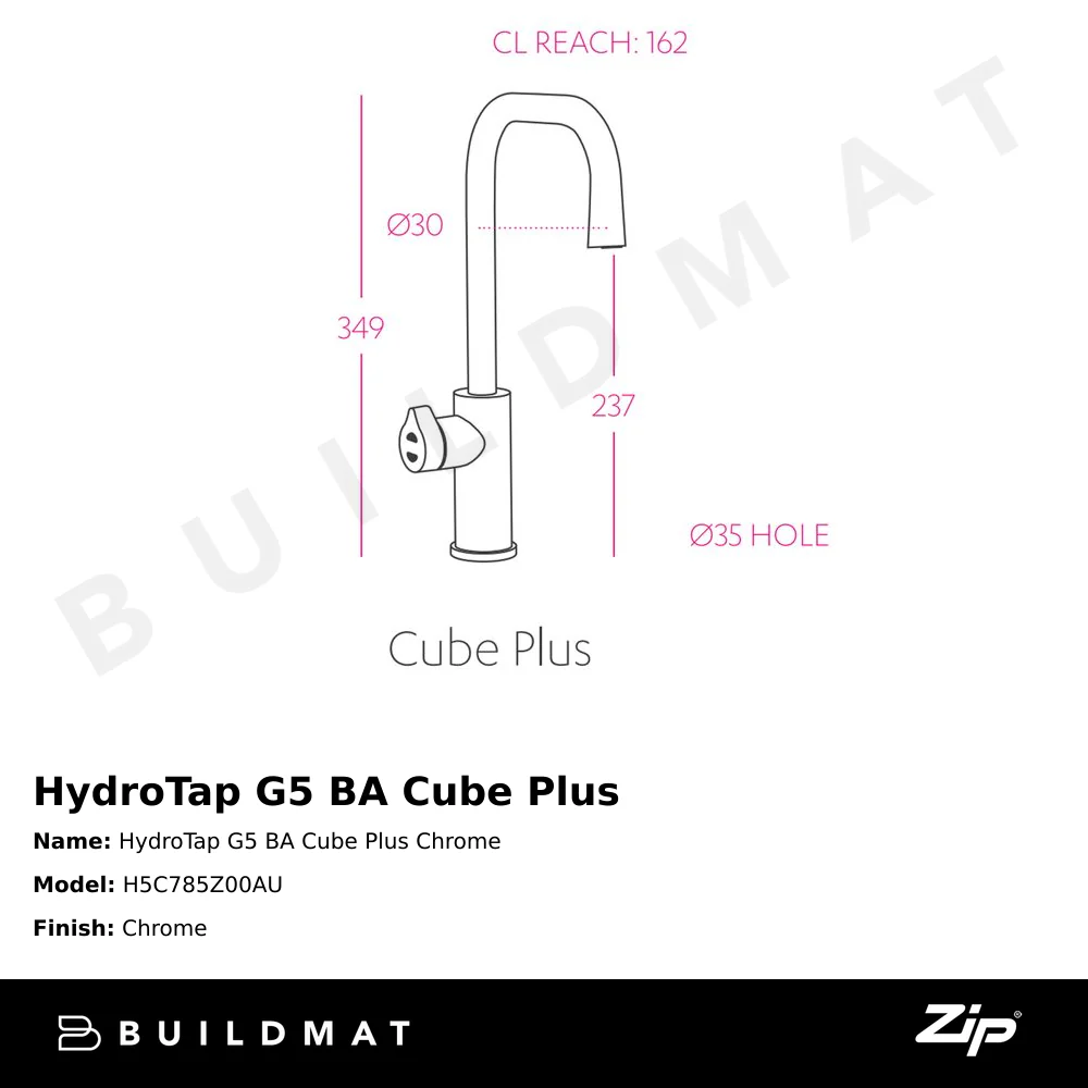 Zip Water HydroTap G5 BA Cube Plus Chrome - Image 4
