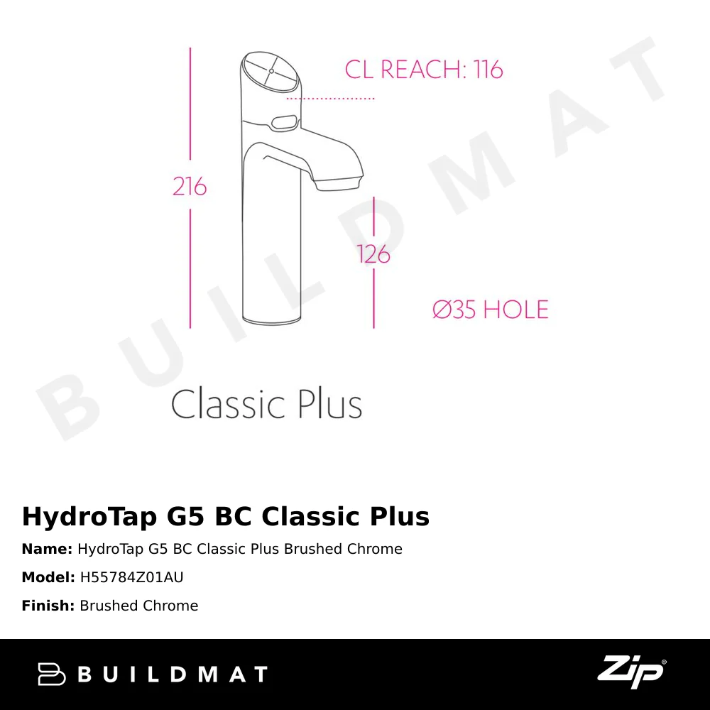 Zip Water HydroTap G5 BC Classic Plus Brushed Chrome - Image 4