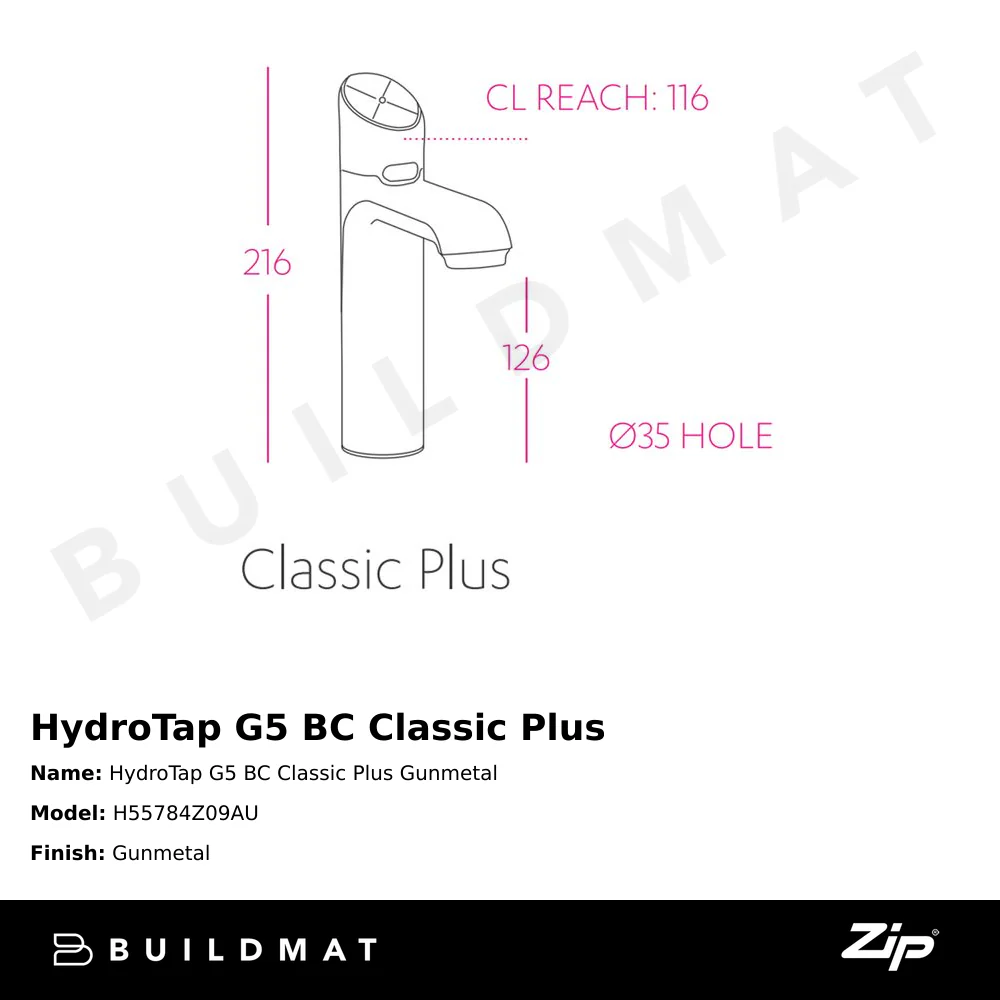 Zip Water HydroTap G5 BC Classic Plus Gunmetal - Image 4