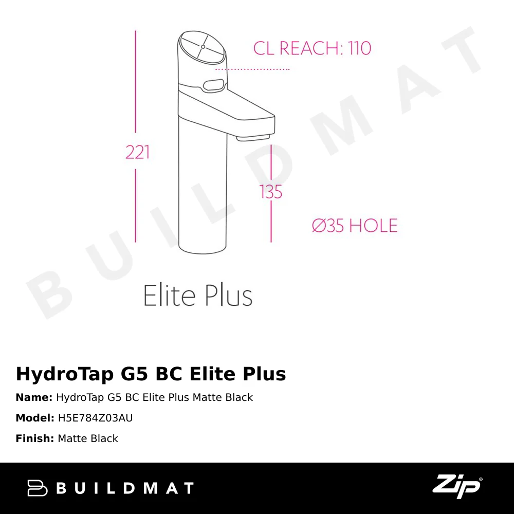 Zip Water HydroTap G5 BC Elite Plus Matte Black - Image 4